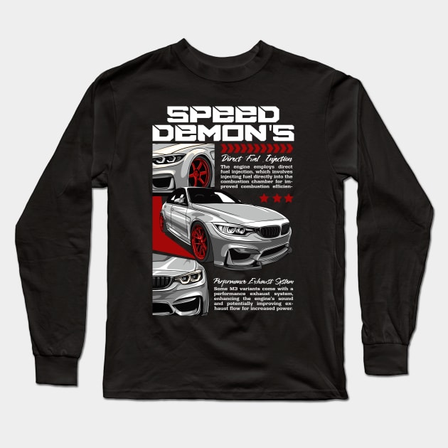 M3 F80 Speed Demon's Long Sleeve T-Shirt by Harrisaputra